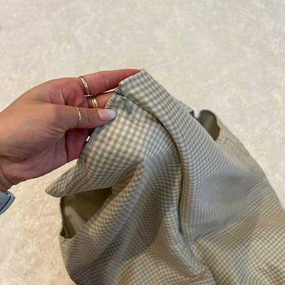 J.G. Hook VTG Sage Green Plaid Dress Silk Sz 12 CottageCore Clean Ballet Girl - Picture 6 of 6